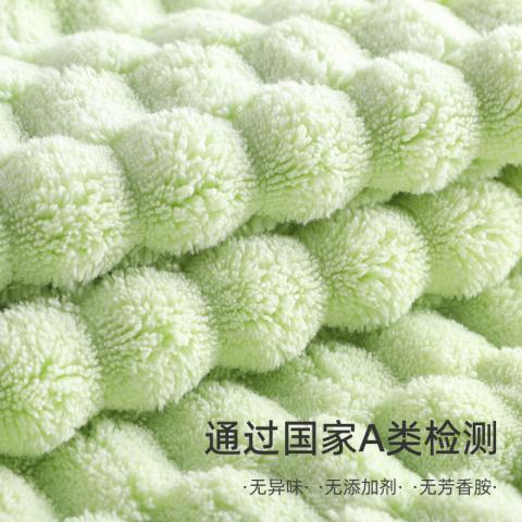 洁丽雅 2条珊瑚绒云朵格干发帽超强吸水浴帽发带女洗脸发箍包头巾 图片 3