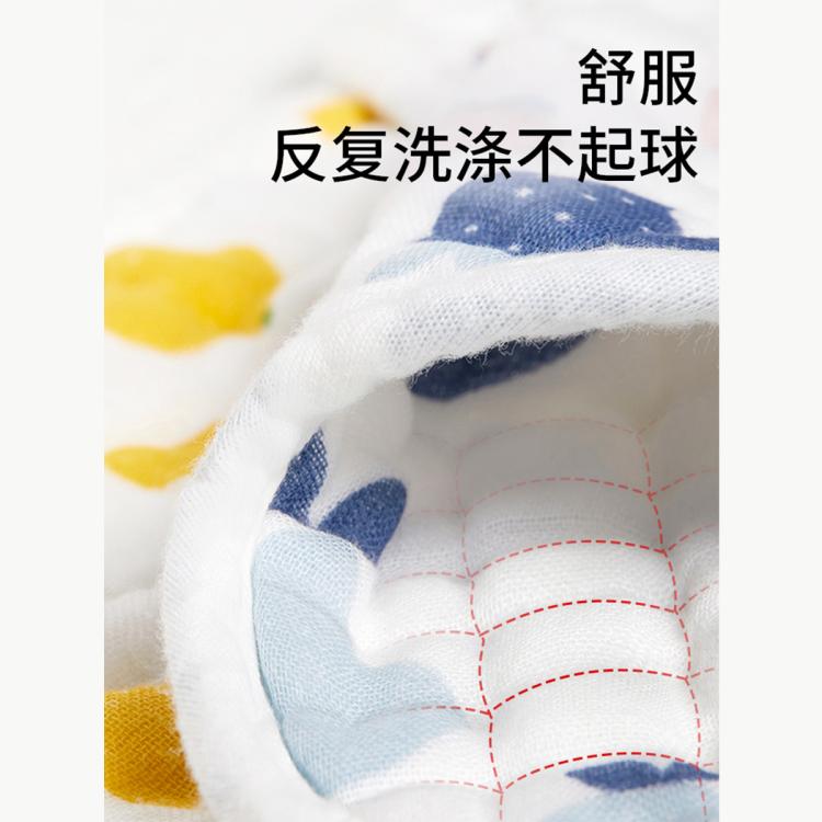 爱贝迪拉 婴儿纯棉纱布围嘴宝宝口水巾新生儿吸水吐奶围兜春秋四季饭兜