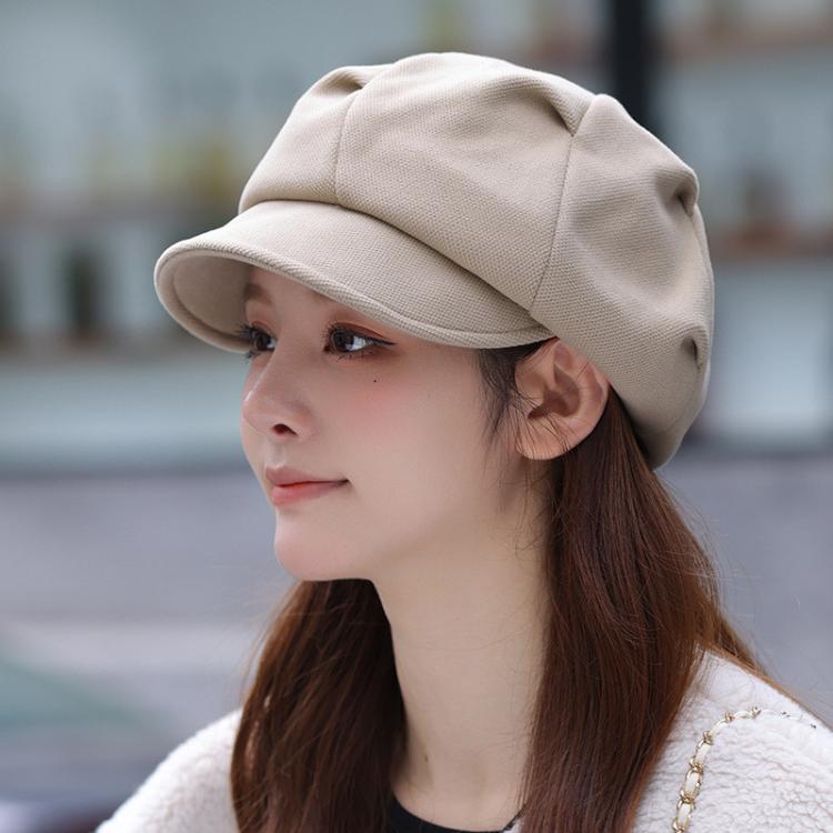 英瑞特 【一帽多戴】女秋冬季云朵八角帽韩版百搭贝雷帽显脸小复古画家帽