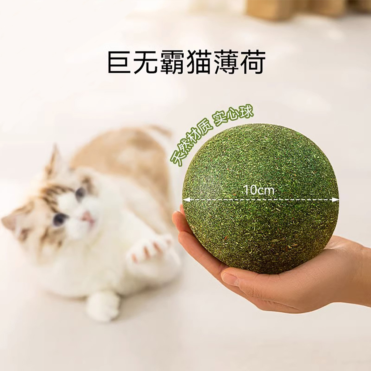 神经猫 猫咪巨型猫薄荷球玩具木天缪促消化排毛球成猫幼猫洁齿逗猫球自嗨
