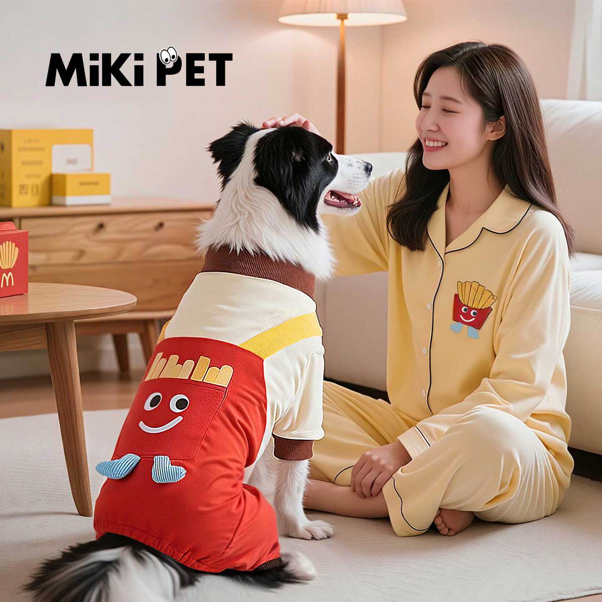 MIKI PET 狗狗衣服春秋款四腿衣宠物边牧金毛拉布拉多中大型犬防掉毛防脏服