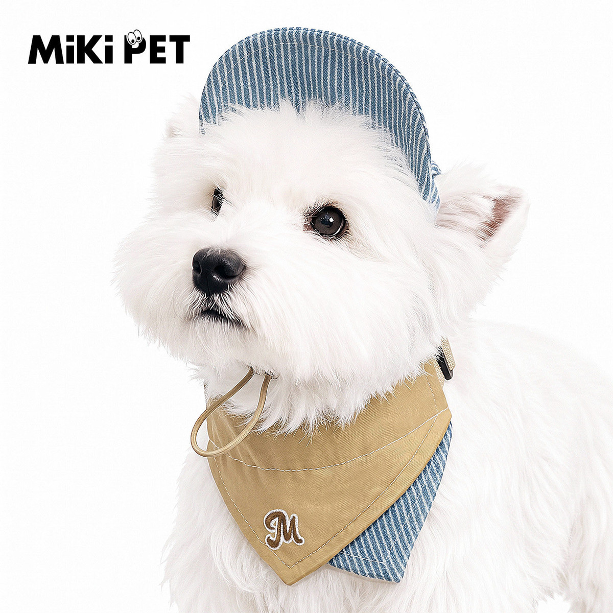 MIKI PET 宠物三角巾比熊围兜布偶猫围脖猫咪狗狗西高地小型犬约克夏口水巾