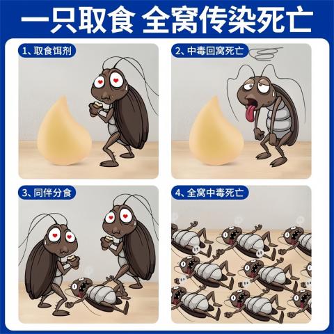 PISSA 强效蟑螂药家用杀蟑螂诱饵剂无毒**婴儿厨房强力灭小强神器胶饵 图片 8