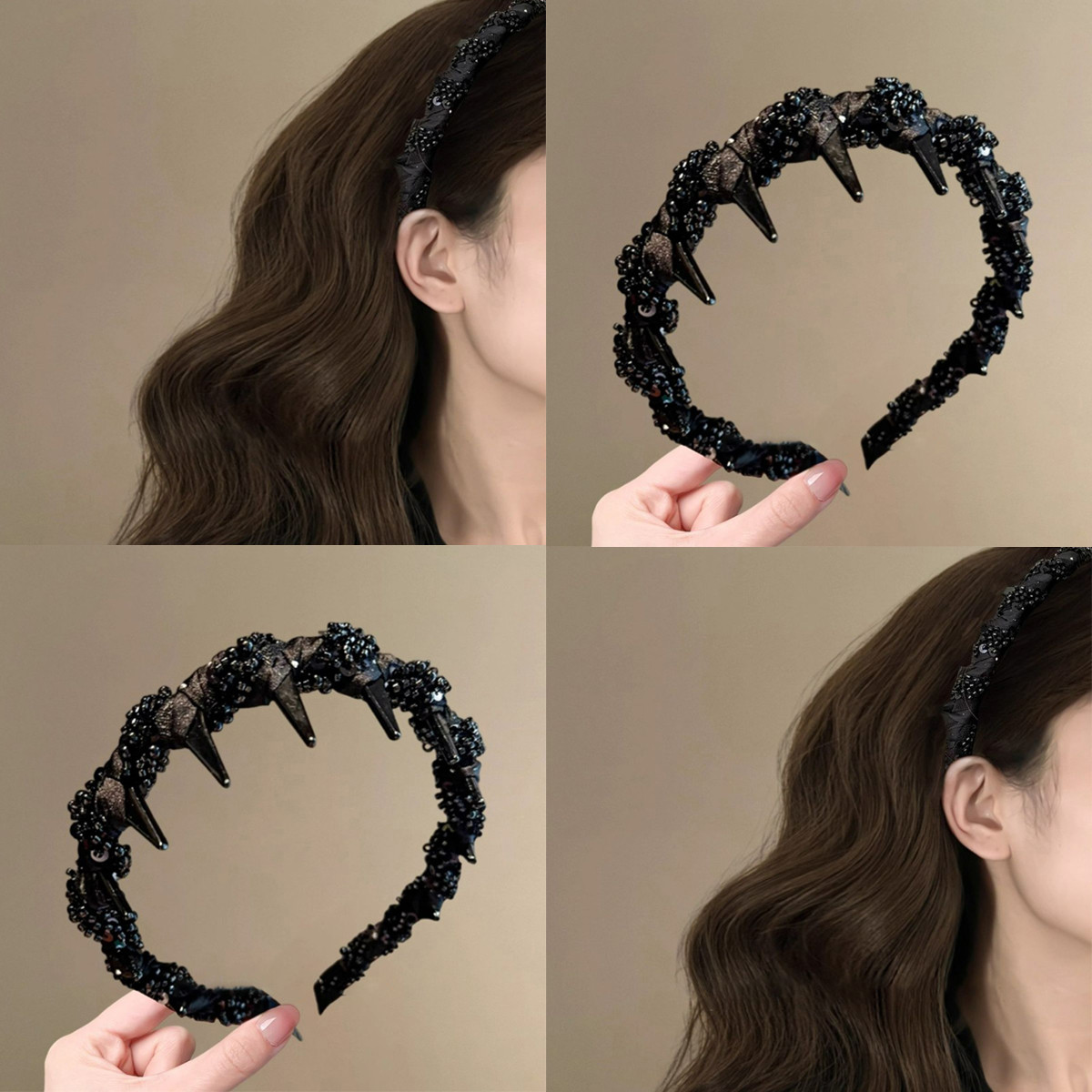 品茱司 轻奢女款发箍高颅顶带齿头箍2025新款蓬松高级感发卡洗脸高端头箍