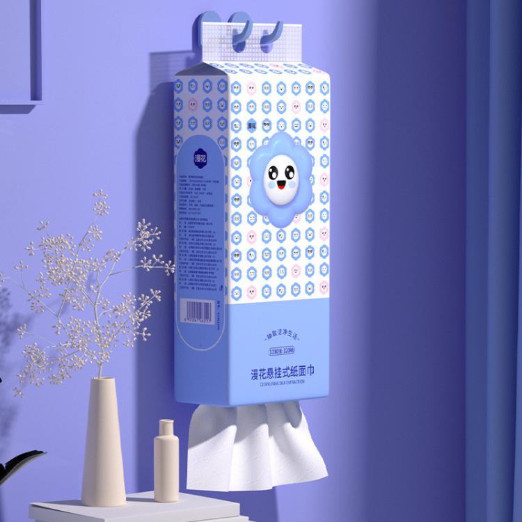 漫花 【1280张*2/6提】大包悬挂式纸巾抽纸餐巾纸家用实惠装擦手卫生纸