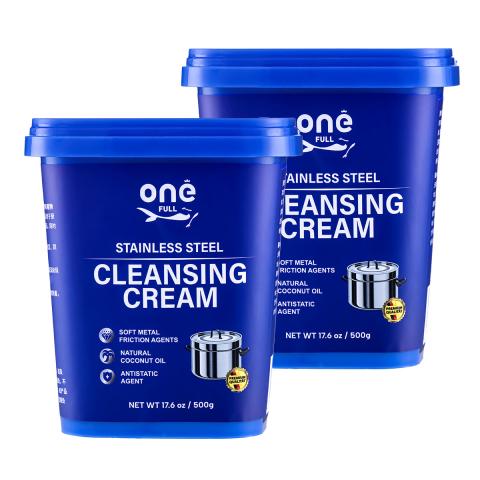 ONEFULL 不锈钢清洁膏500g椰子油强力去污膏洗锅底黑垢神器多功能清洁剂 图片 7
