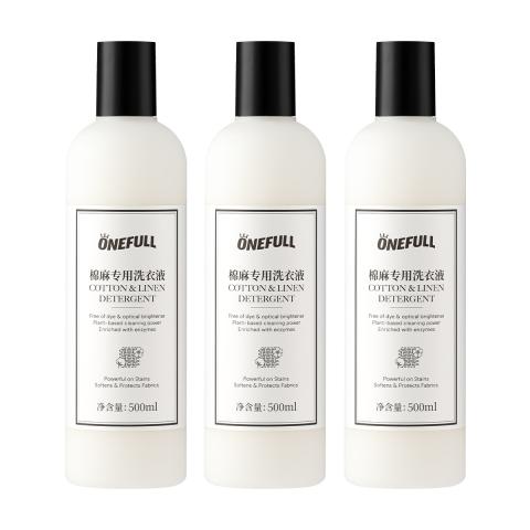 ONEFULL 棉麻衣物专用洗衣液深层去渍留香亚麻苎麻洗涤剂麻料衣物中性清洗 图片 8