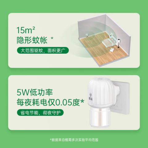 榄菊 插电式电热蚊香液家用无味套装驱蚊补充液室内防蚊子灭蚊神器 图片 9