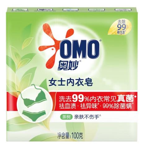 奥妙 【茶树+米粹】女士内衣皂祛血渍茶树精油亲肤温和除菌100g*6块 图片 2