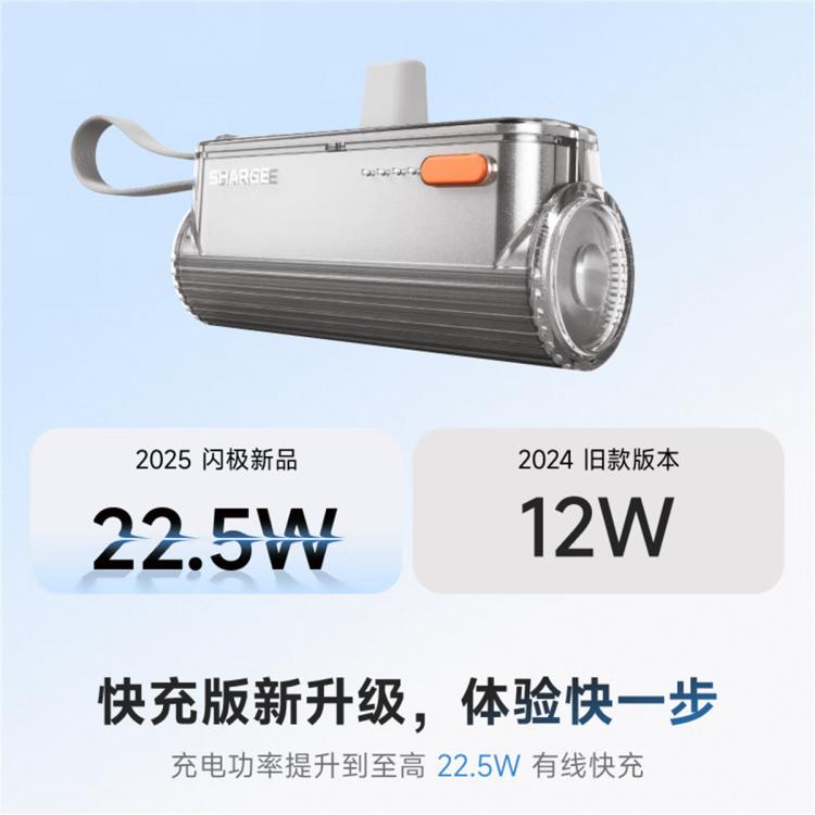 闪极 [国家3C安全认证]随行Mini2快充胶囊充电宝口袋移动电源可上飞机 图 6