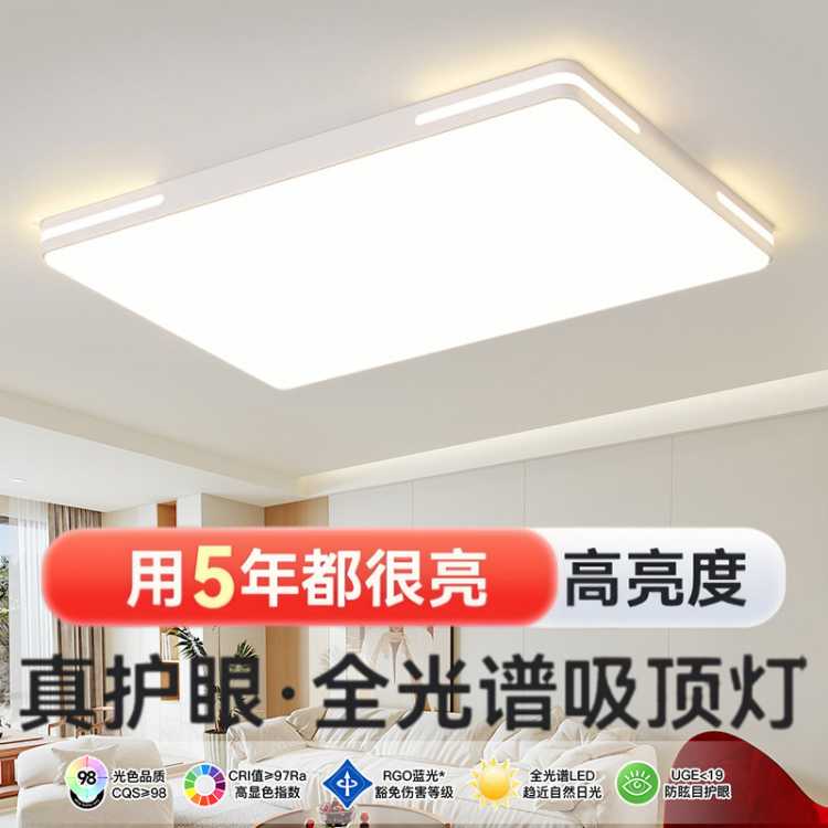 长虹 客厅灯圆形大尺寸超亮大厅吸顶灯现代简约大气护眼书房间卧室灯具