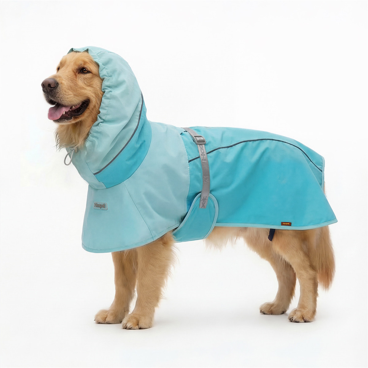 HOOPET Hoopet狗狗衣服防水中小型犬柴犬可牵宠物雨衣边牧冲锋衣大狗户外