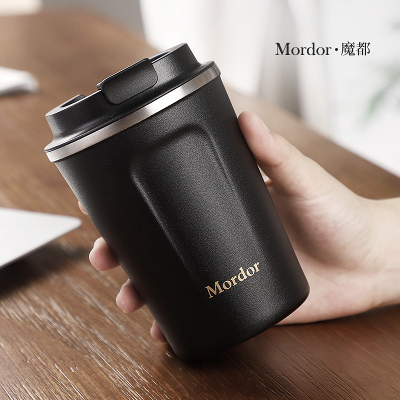 魔都 成人便携咖啡杯车载保温杯316不锈钢水杯高级感礼物随身杯男