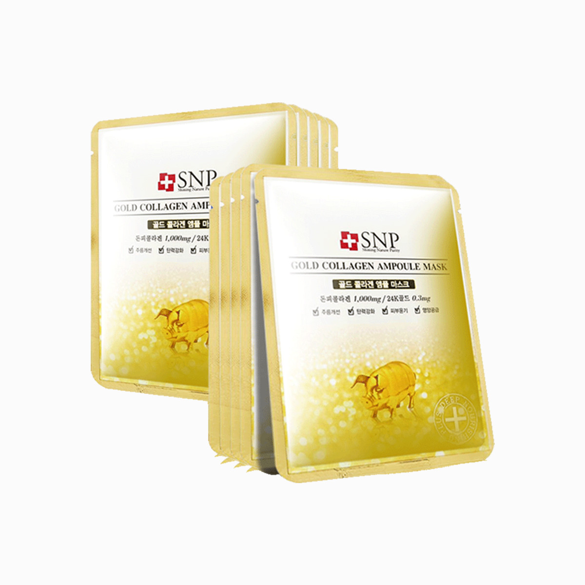 > snp 黄金胶原蛋白亮白祛黄补水面膜 25ml*10片/盒