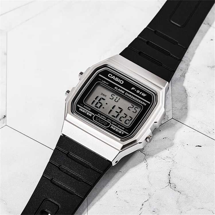 CASIO ����ŷ F-91WS ��Լ͸��ѧ����С�����ˮʯӢ�� F-91WM-7ADF    101Ԫ