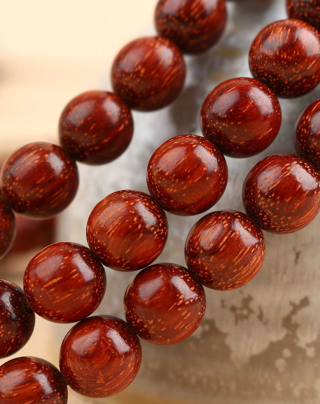 小叶紫檀手串8mm顺纹满牛毛纹