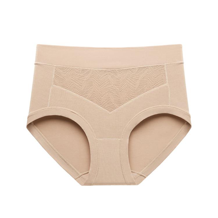 曼妮芬 【高腰轻收腹提臀】蕾丝女士内裤舒适亲肤透气高腰抑菌底档底裤女