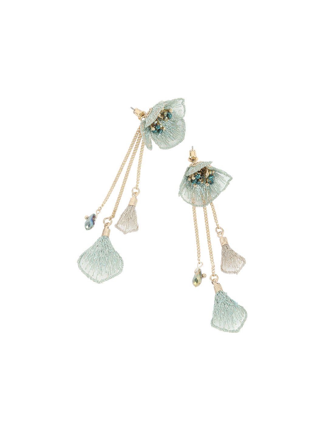 shes首饰品樱草花艺系列手工渐变花款耳环(赠礼盒)