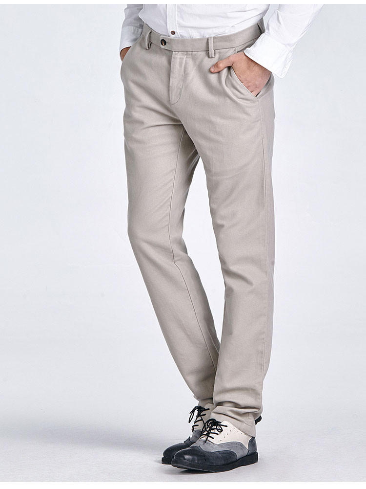 磨毛粗斜纹斜插袋休闲裤