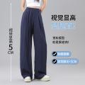 班尼路 山本裤女工装高腰垂感显瘦夏季休闲长裤宽松直筒慵懒阔腿裤褶皱 图片 3
