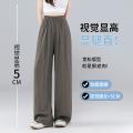 班尼路 山本裤女工装高腰垂感显瘦夏季休闲长裤宽松直筒慵懒阔腿裤褶皱 图片 2