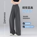 班尼路 山本裤女工装高腰垂感显瘦夏季休闲长裤宽松直筒慵懒阔腿裤褶皱 图片 2