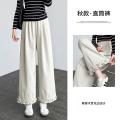 班尼路 【九分裤】木耳花边直筒裤女高腰时尚挺括小个子宽松显瘦休闲裤 图片 1