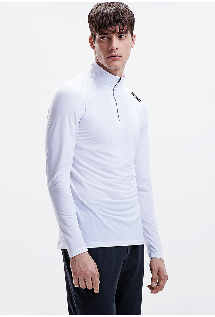 男款运动t恤立领健身跑步男式t恤长袖运动服