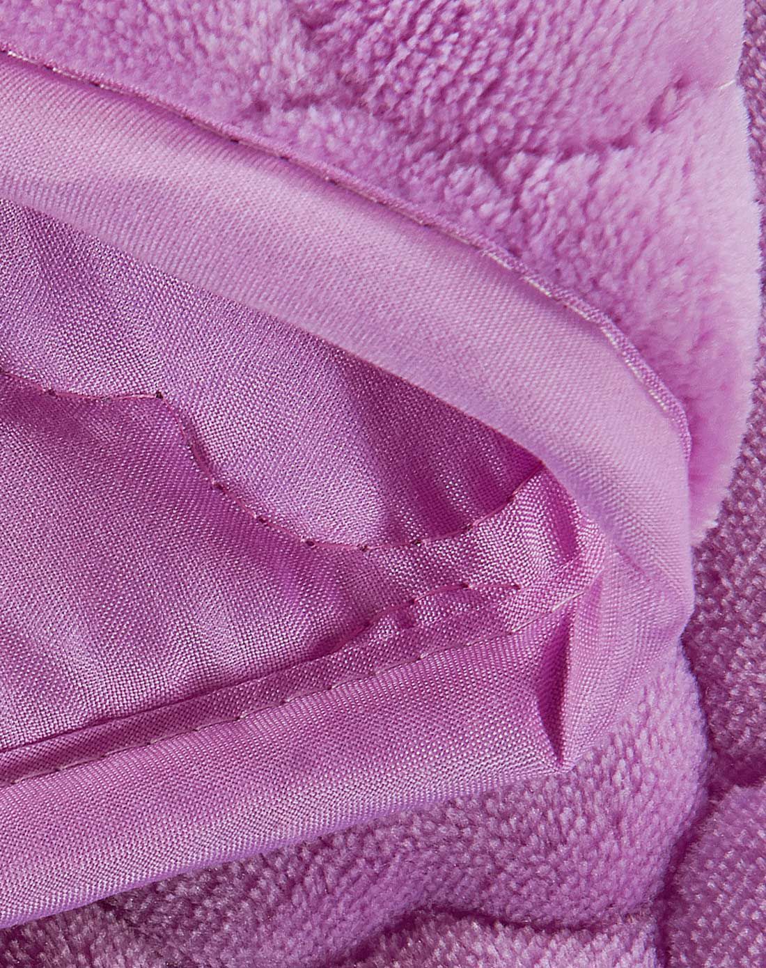 法莱绒保暖透气防滑床垫雪青紫