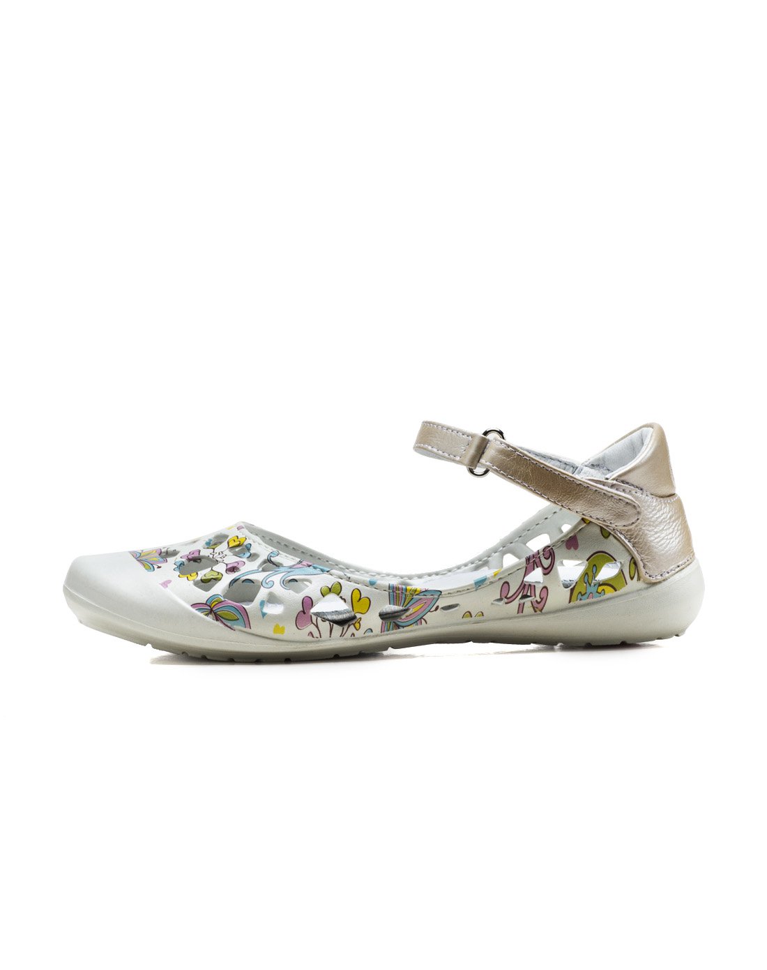 女款水转印户外休闲透气沙滩凉鞋白色/粉红色