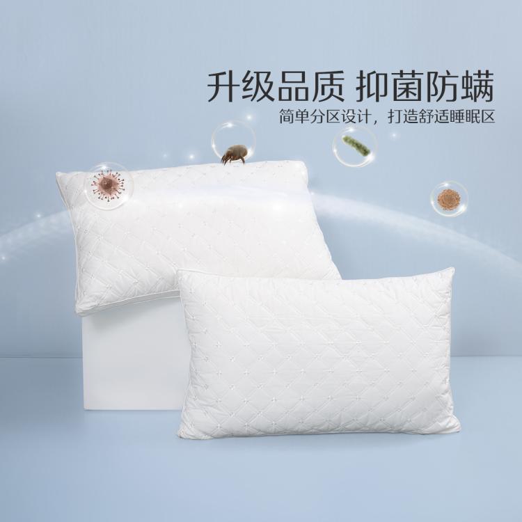 水星家纺 全枕可水洗枕全棉抑菌防螨枕头芯单枕/对枕学生宿舍枕芯床上用品 图 6