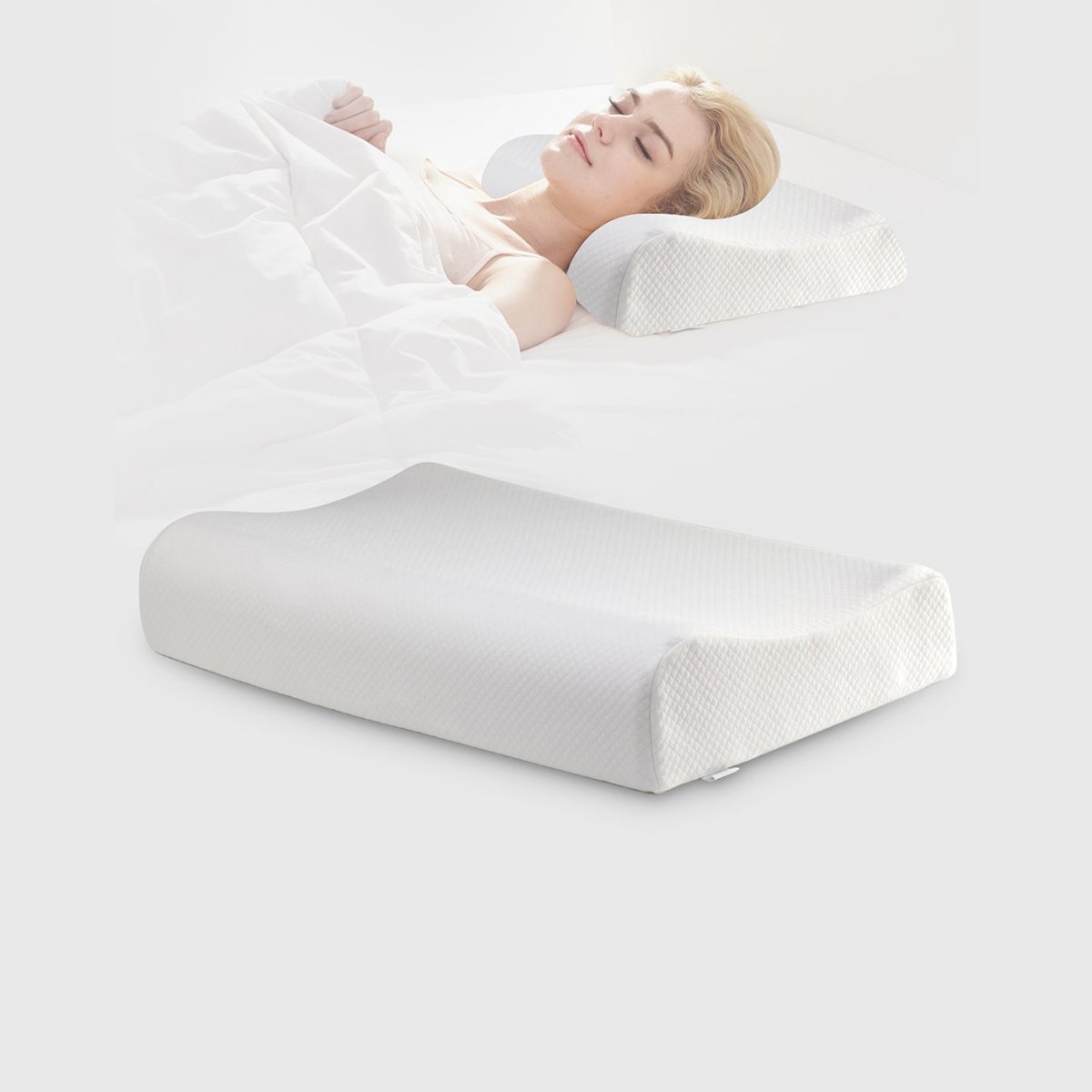 【臻梦系列】90%乳胶含量 人体工学泰国乳胶枕 乳胶枕 枕头 枕芯 乳胶