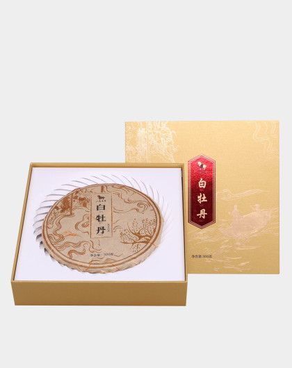 八马茶业健康茗品专场白茶白牡丹茶饼礼盒300g(配手袋)6924023356385