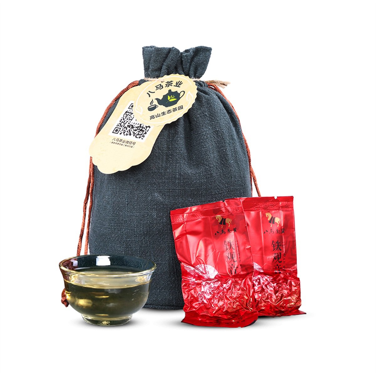 安溪铁观音茶叶 乌龙茶 麻布袋浓香型铁观音252g 乌龙茶