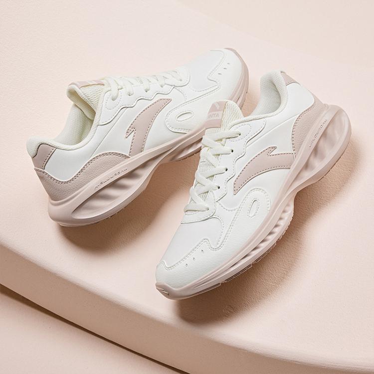 安踏 【星云】跑鞋女春季革面女鞋防泼水轻便通勤慢跑软底缓震学生女鞋