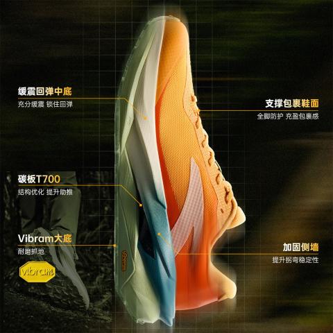 安踏 【天都PRO】VIBRAM大底耐磨专业户外越野跑步鞋男徒步鞋 图片 2