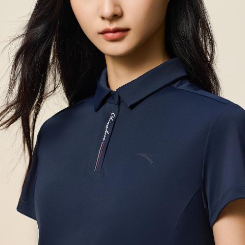 安踏 冰丝polo衫简约翻领短袖女装夏季休闲跑步羽毛球网球运动T恤 图片 9