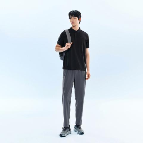 安踏 型动polo衫翻领短袖t恤男士夏季透气商务通勤针织运动上衣男 图片 4