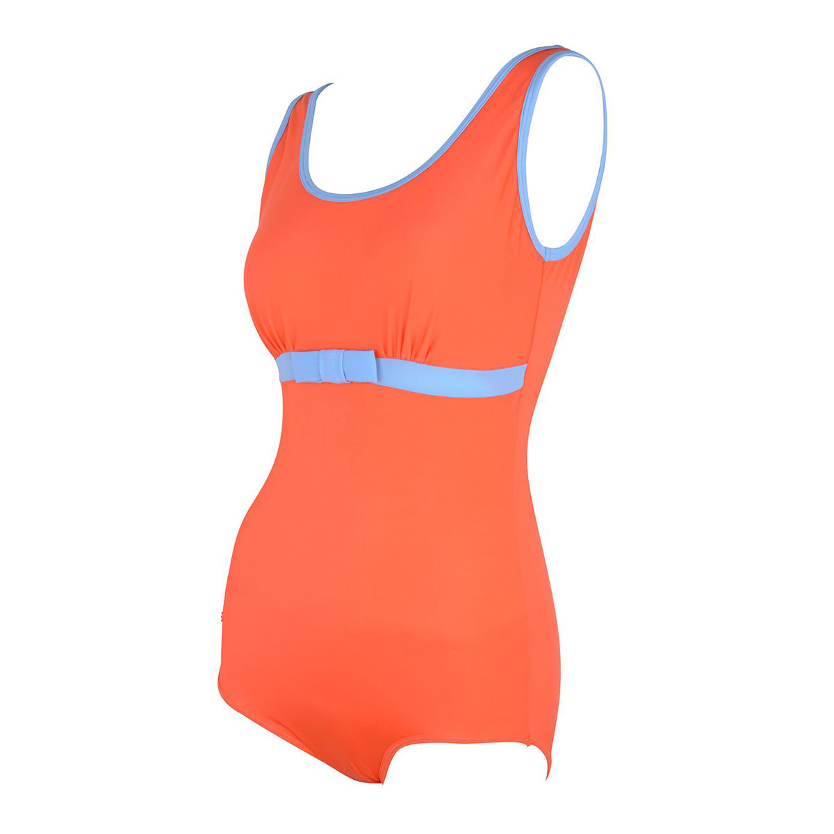 安莉芳集团网纱透明显瘦收腰连体游泳衣女士泳衣