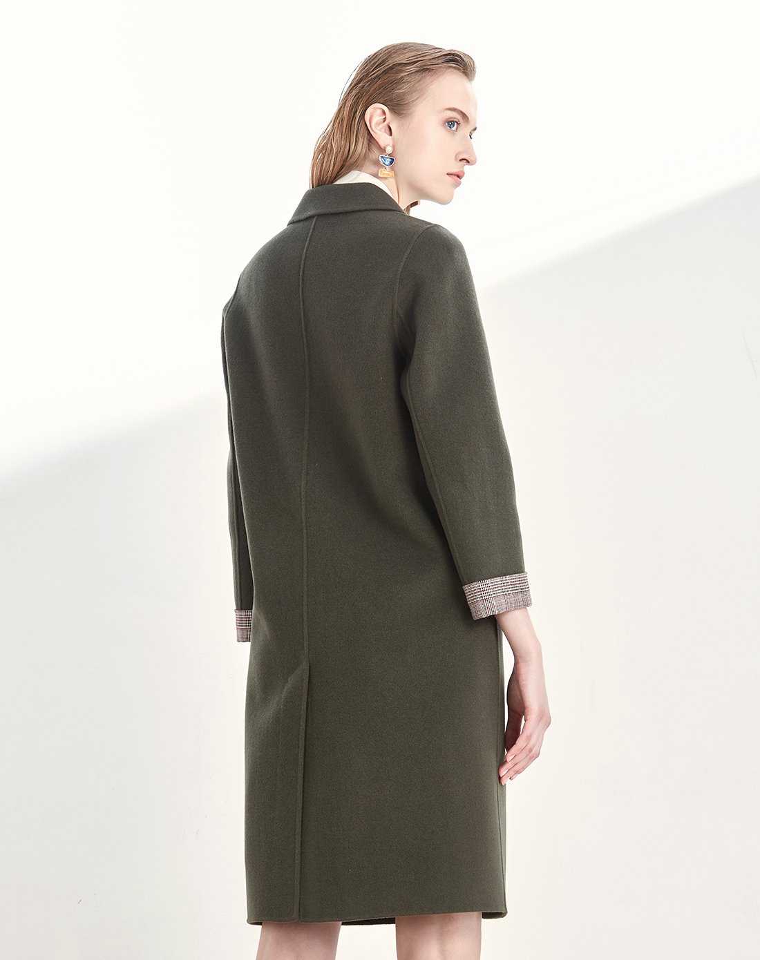 恩裳简约时尚百搭羊毛毛呢大衣