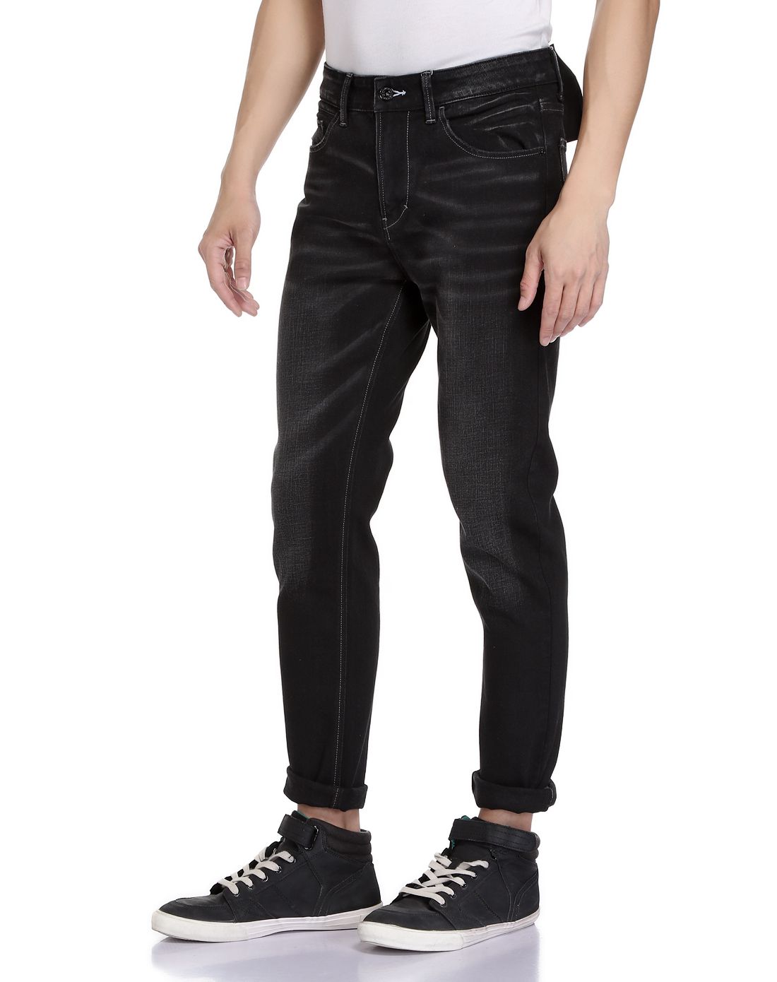 男款牛仔长裤牛仔灰