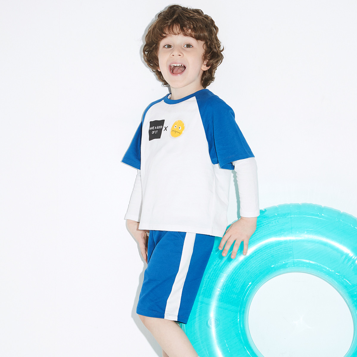巴拉巴拉balabala 童装儿童套装男童夏装【夏新品】宝宝短裤小孩衣服