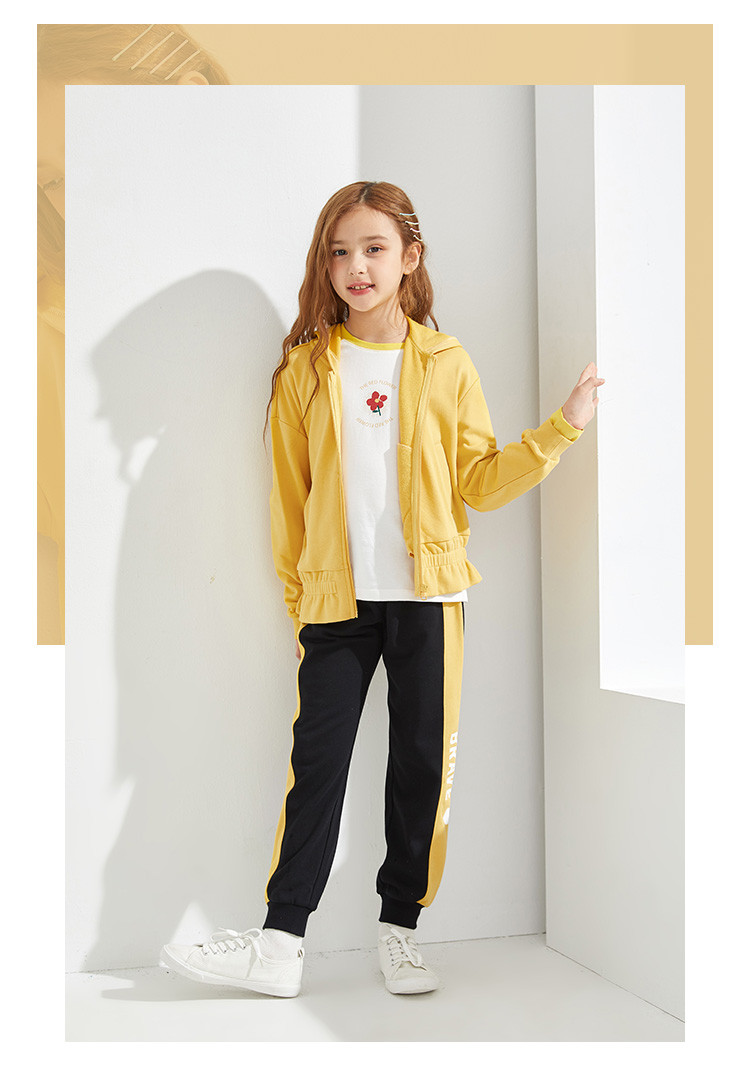 巴拉巴拉balabala 童装女童套装儿童衣服中大童春季2020新款运动两件
