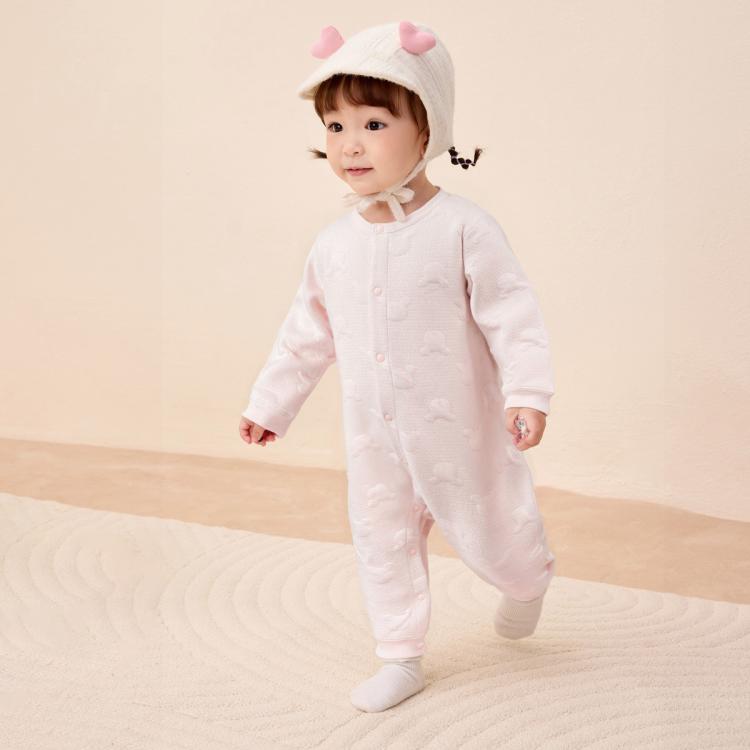 巴拉巴拉 新年夹棉婴幼儿连体衣宝宝哈衣爬服红色男童女童秋冬装新生儿亲肤 图 3