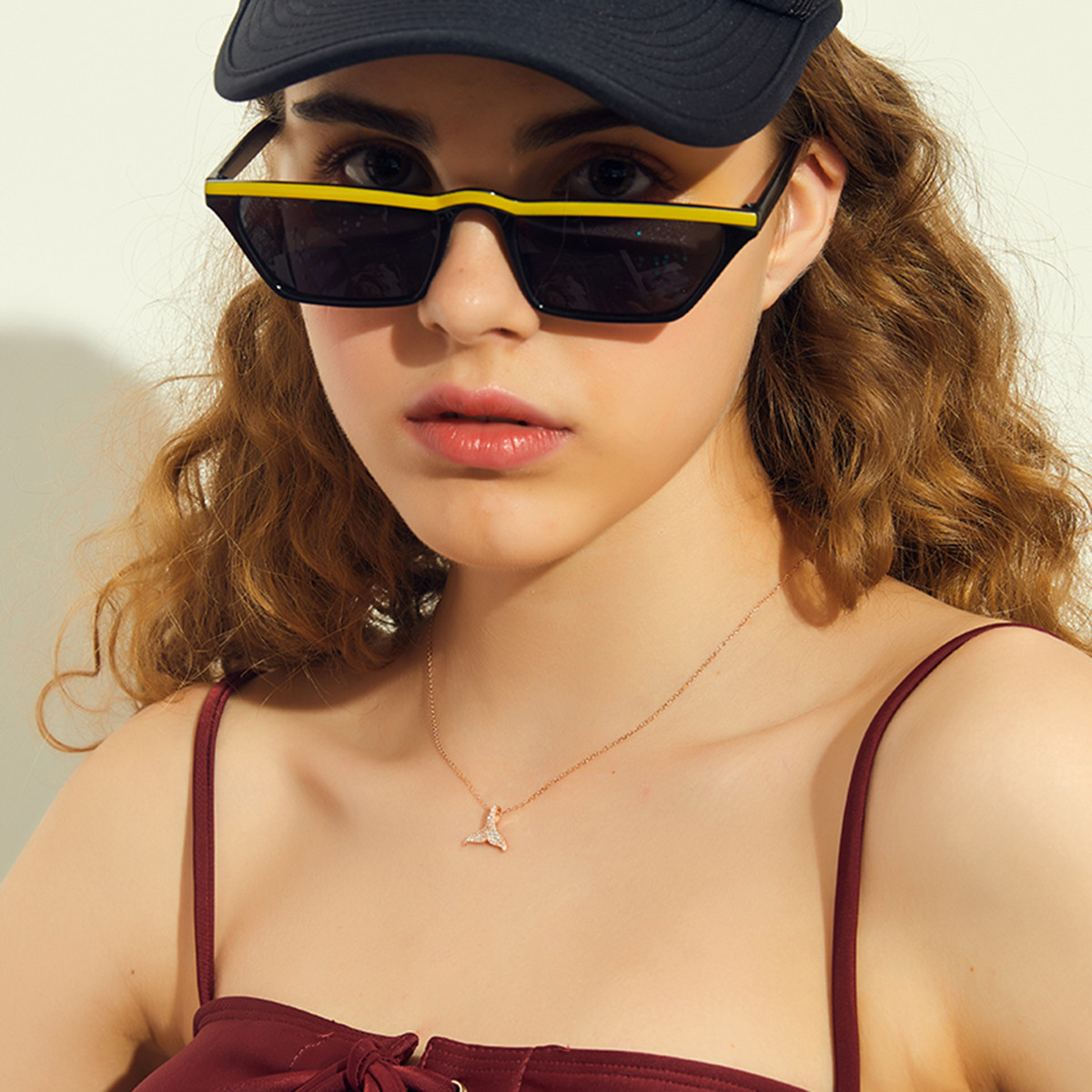 aza饰品ulzzang网红美人鱼项链女冷淡风锁骨链鱼尾项链简约