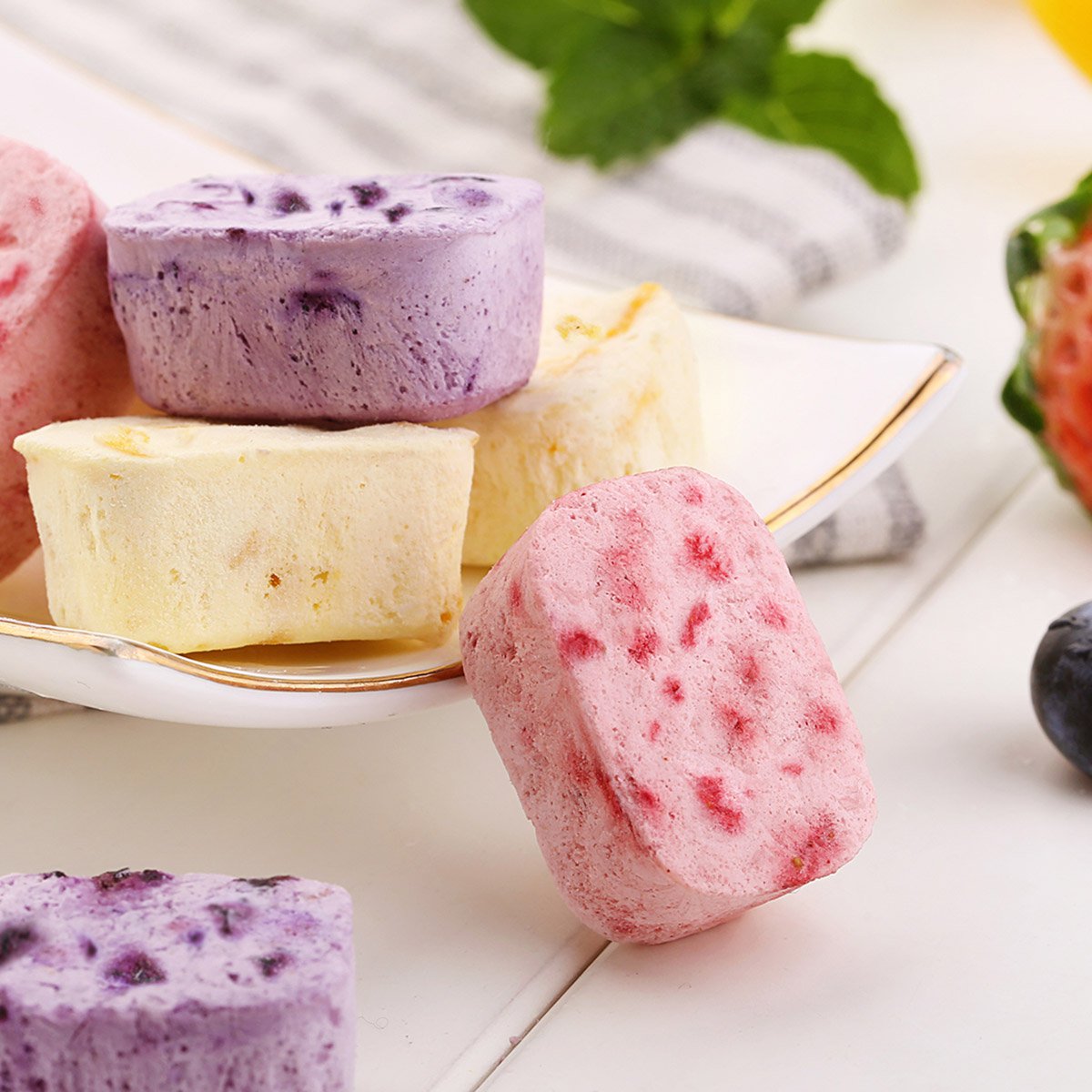 【酸奶果粒块54g】冻干芒果火龙果香蕉水果干休闲网红零食品小吃