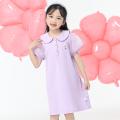 迪士尼 女童连衣裙学院风夏款儿童裙气质Polo领学院风连衣裙 图片 1