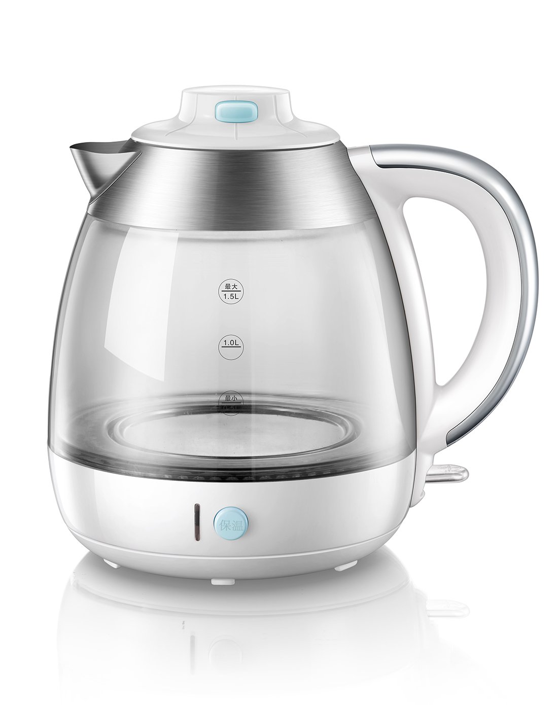 小熊zdh-a15r1玻璃电热水壶煮茶快壶 家用自动烧水壶开水壶保温电水壶