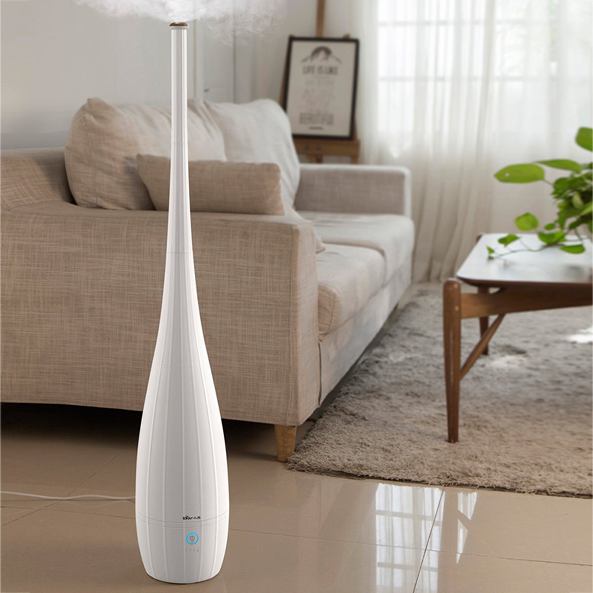 加湿器不湿木地板静音抑菌4l触控落地式卧室客厅加湿器