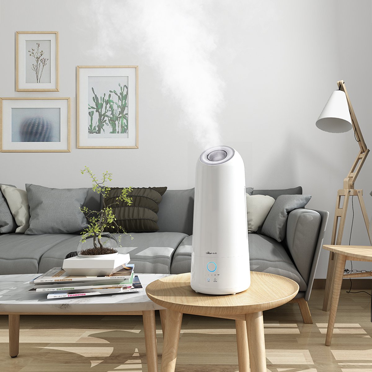 小熊加湿器5升落地式双重净化智能恒湿触控静音孕妇婴儿办公